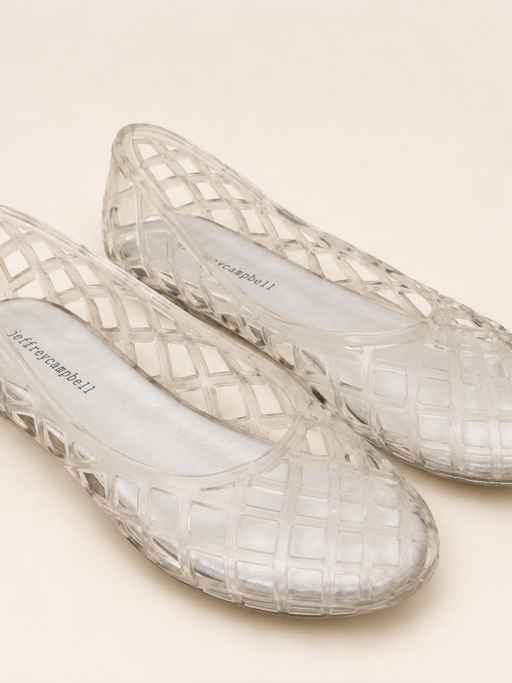JEFFREY CAMPBELL Jellz Clear Jelly Ballet Flats Size 9 - Picture 3 of 7